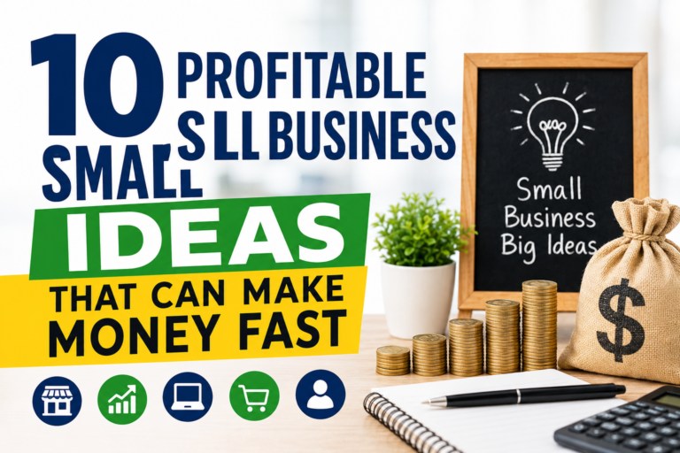 10 Profitable Small Business Ideas That Can Make Money Fast