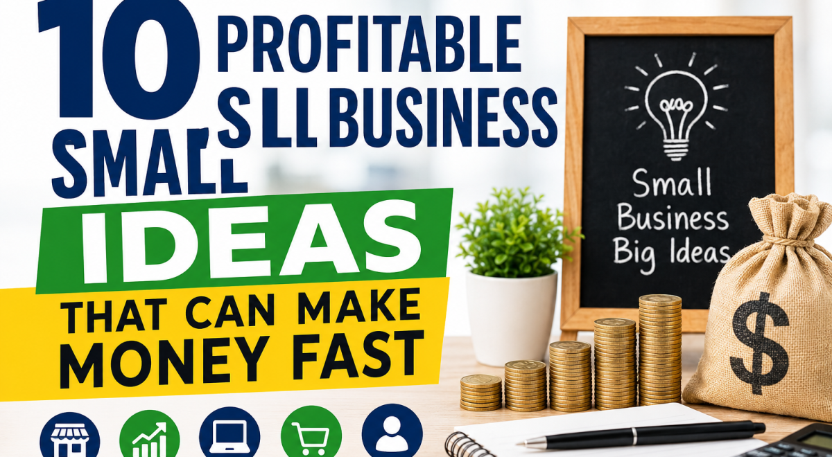 10 Profitable Small Business Ideas That Can Make Money Fast